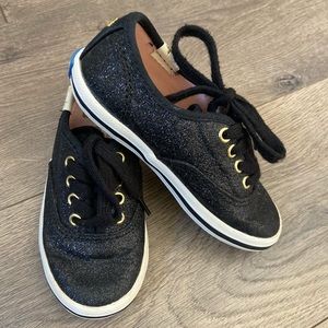 Kate Spade black Glitter Keds
